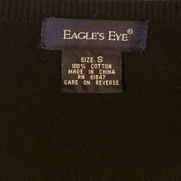 Sweater Crewneck Cotton Short Sleeve S Black - Picture 6 of 6